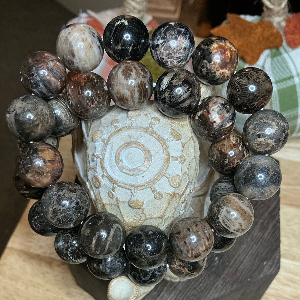 Black Coral Jade 14mm💕